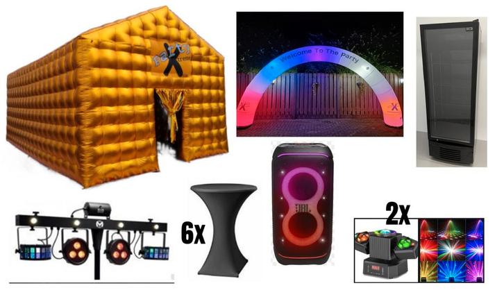 Feesttent en benodigdheden te huur opblaasbare & pvc, Hobby en Vrije tijd, Feestartikelen | Verhuur, Overige, Ophalen