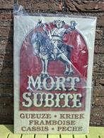 Authentiek reclamebord Mort Subite, Verzamelen, Biermerken, Ophalen of Verzenden, Nieuw, Reclamebord, Plaat of Schild, Overige merken