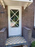 Unieke glas in lood jaren '30 voordeur, Gebruikt, Deurkozijn, Hout, Ophalen
