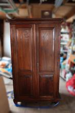 Teakhouten computerkast met uittrekbaar blad, Ophalen, Gebruikt, 100 tot 150 cm, Koloniaal