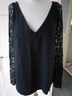 Sheilay blouse met kanten mouwen mt L, Verzenden, Zwart, Zo goed als nieuw, Maat 42/44 (L)