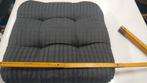 Stoelkussen Grijs Gestreepte Stof, Ophalen of Verzenden