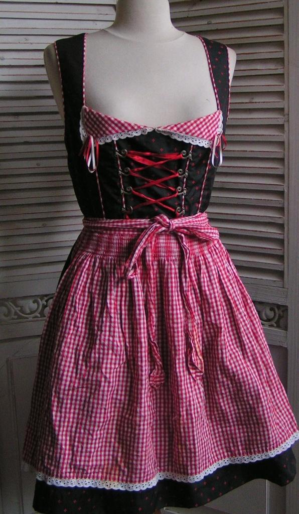 tiroler dirndl jurk en schort maat 36 nr NN 419, Kleding | Dames, Carnavalskleding en Feestkleding, Zo goed als nieuw, Carnaval