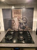 Spatscherm, Ophalen, 4 kookzones, Zo goed als nieuw, Gas