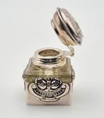 1060. Art Nouveau zilveren inktpot met florale decoratie., Ophalen of Verzenden, Zilver