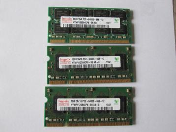 4GB: SK Hynix 1x 2gb plus 2x 1gb ddr2 pc2-6400s laptop ram beschikbaar voor biedingen