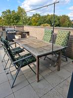 Tuintafel met 4 stoelen., Ophalen of Verzenden, Gebruikt