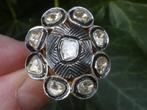 Grote Victoriaanse ring met diamanten, Sieraden, Tassen en Uiterlijk, Verzenden, Zilver, Ring, Verguld