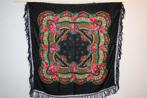 Gebloemde sjaal shawl doekje kleedje; folklore klederdracht, Antiek en Kunst, Antiek | Kleden en Textiel, Ophalen of Verzenden