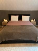 IKEA Malm bed 160x200 met 4 opberglades onder bed, Gebruikt, Zwart, Tweepersoons, Ophalen of Verzenden