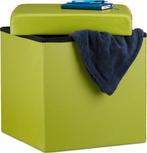 #NIEUW Relaxdays opvouwbare poef met opbergruimte 40 L, Minder dan 50 cm, Relaxdays, Vierkant, Ophalen of Verzenden
