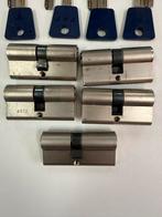 5x Cilinder SKG3 Gelijksluitend Mult T Lock 7x7, Doe-het-zelf en Verbouw, Hang- en Sluitwerk, Ophalen of Verzenden, Gebruikt, Overige materialen