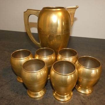 Art Deco - kan met 6 bekers [1642] beschikbaar voor biedingen