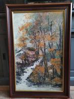 Sisley gesigneerd olieverf schilderij.Groot.Fontainebleau., Ophalen of Verzenden