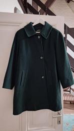 Vintage Donkergroene Wollen Winter Jas, Maat 38/40 (M), Ophalen of Verzenden, Zo goed als nieuw, Vintage