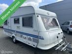Hobby 470 4 persoons vastbed rondzit voortent, Caravans en Kamperen, Caravans, Vast bed, Hobby, Koelkast, Bedrijf
