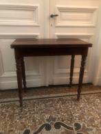 ANTIEKE FRANSE KAARTTAFEL MAHONIE SIDETABLE BIJZETTAFEL, Ophalen, Gebruikt, 25 tot 50 cm, Rechthoekig