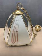 hollywood regency hanglamp, Huis en Inrichting, Lampen | Hanglampen, Ophalen of Verzenden, Zo goed als nieuw, Glas, Minder dan 50 cm
