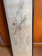 Antiek zijde scrol schilderij, Antiek en Kunst, Kunst | Niet-Westerse kunst, Ophalen of Verzenden