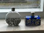 Verzilverd parfum flesjes vintage, Verzamelen, Parfumverzamelingen, Ophalen of Verzenden, Zo goed als nieuw, Parfumfles