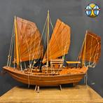 Groot houten model zeilboot Halong Jonk boot Vietnam (L90cm), Gebruikt, ., Ophalen of Verzenden, .
