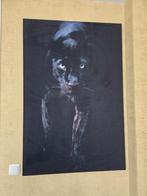 Velours Schilderij Panter 80x120 cm, Onbekend@onbekend.nl, Zo goed als nieuw, Schilderij, 75 tot 100 cm
