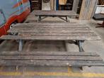 2 Picknicktafels opknapper 192x147cm €30 p.st., Tuin en Terras, Ophalen, Gebruikt, Rechthoekig, Hout