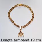 Vrijmetselaars armband, Verzenden, Nieuw, Zilver, Met bedels of kralen