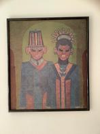 Batik paneel huwelijksceremonie, Ophalen