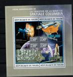 niger 2013 pf blok ruimtevaart space shuttle columbia, Ophalen of Verzenden, Postfris, Overige thema's