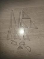 Nieuwe Geodriehoek liniaal gradenboog, Ophalen of Verzenden, Nieuw