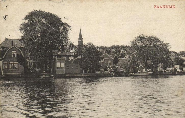 Zaandijk. - gezicht op - 1910 gelopen, Verzamelen, Ansichtkaarten | Nederland, Ongelopen, Noord-Brabant, Voor 1920, Ophalen of Verzenden