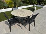 Moderne tuinset met 4 stoelen, Ophalen of Verzenden, Gebruikt