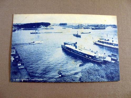 Amsterdam. IJ met Tolhuis. Noordzeekanaal., Verzamelen, Ansichtkaarten | Nederland, Ongelopen, Noord-Holland, Voor 1920, Ophalen of Verzenden