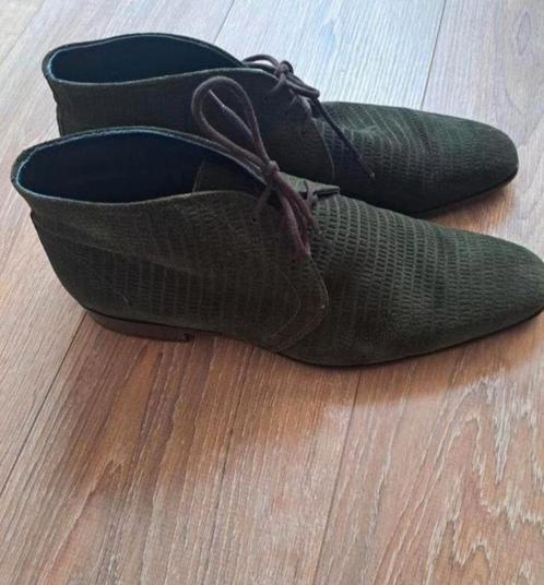 Greve. Mooie mosgroene suède schoenen maat 8 = 42, Kleding | Heren, Schoenen, Zo goed als nieuw, Veterschoenen, Overige kleuren