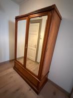 Antieke spiegelkast / kledingkast – massief hout – 19e eeuw, Ophalen, Gebruikt, 100 tot 150 cm, 200 cm of meer