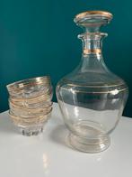 Vintage glazen Karaf met coupes Art deco style, Antiek en Kunst, Ophalen
