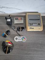 SNES met Donkey Kong Country + controller & kabels, Ophalen of Verzenden, Zo goed als nieuw, Met 1 controller, Met games