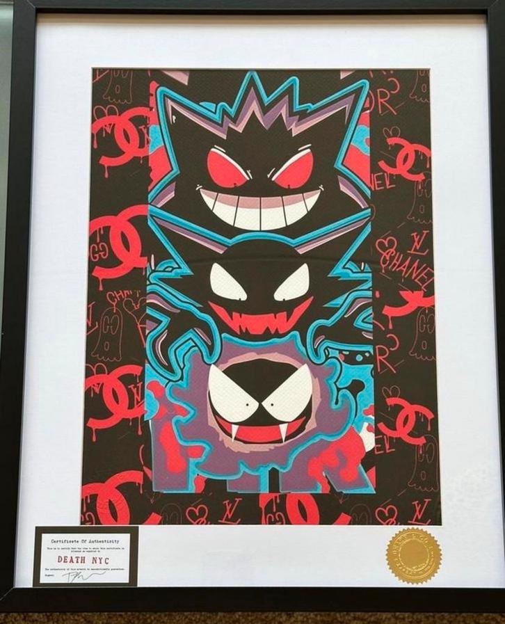 Gengar Evolution - C / LV by DEATH NYC, Antiek en Kunst, Kunst | Litho's en Zeefdrukken, Verzenden