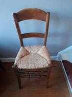 Houten Keukenstoel met riet zitting 4 stuks., Huis en Inrichting, Stoelen, Ophalen of Verzenden, Gebruikt, Bruin