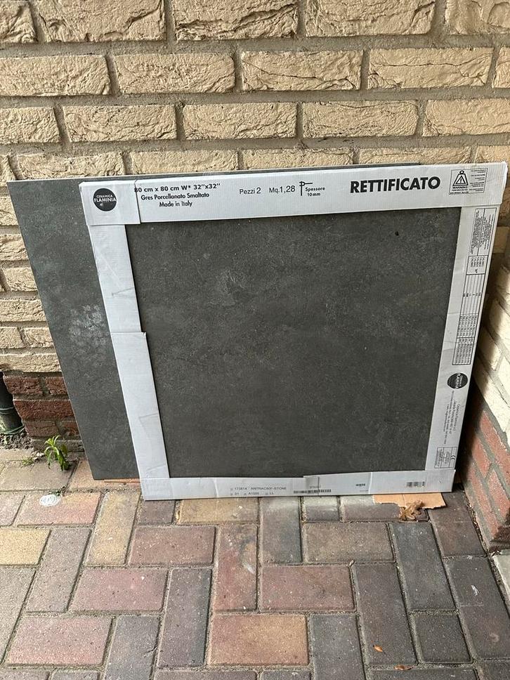 Keramische Vloertegels 80x80cm - Nieuw in doos!, Doe-het-zelf en Verbouw, Tegels, Nieuw, Vloertegels, Keramiek, 60 cm of meer