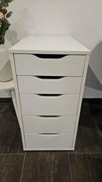 Ikea Alex Ladeblok - Wit - 5 Laden, Huis en Inrichting, Kasten | Ladekasten, Ophalen, Gebruikt, 5 laden of meer, Minder dan 100 cm