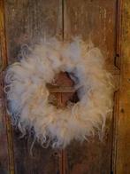 Alpaca/drents heideschaap wol krans, Huis en Inrichting, Woonaccessoires | Kransen, Ophalen of Verzenden, Nieuw
