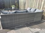 Te koop wegens overcompleet  loungeset met hoge tafel, Tuin en Terras, Ophalen, Gebruikt, Wicker