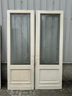 Prachtige antieke set ensuitedeuren met geetst glas, La belle porte, Jurgen.hoogenboezem@gmail.com, Binnendeur, Ophalen of Verzenden