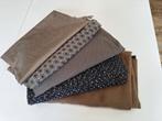 Diverse lappen boucle, voile, keper, 120 cm of meer, Zwart, Nieuw, Ophalen of Verzenden