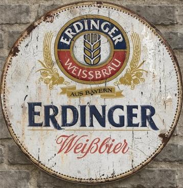 Vintage Erdinger bier bord (20x20) beschikbaar voor biedingen
