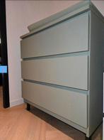 Groen-grijze IKEA Malm ladekast / commode met 3 lades, Ophalen, Overige materialen, 50 tot 100 cm, Zo goed als nieuw