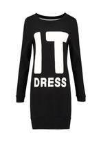 Nikkie zwarte sweater dress IT dress maat 38, Maat 38/40 (M), Zwart, Ophalen of Verzenden, Zo goed als nieuw