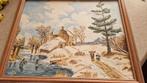 prachtig schilderij winterlandschap gesigneerd, Minder dan 50 cm, Ophalen of Verzenden, Zo goed als nieuw, Schilderij